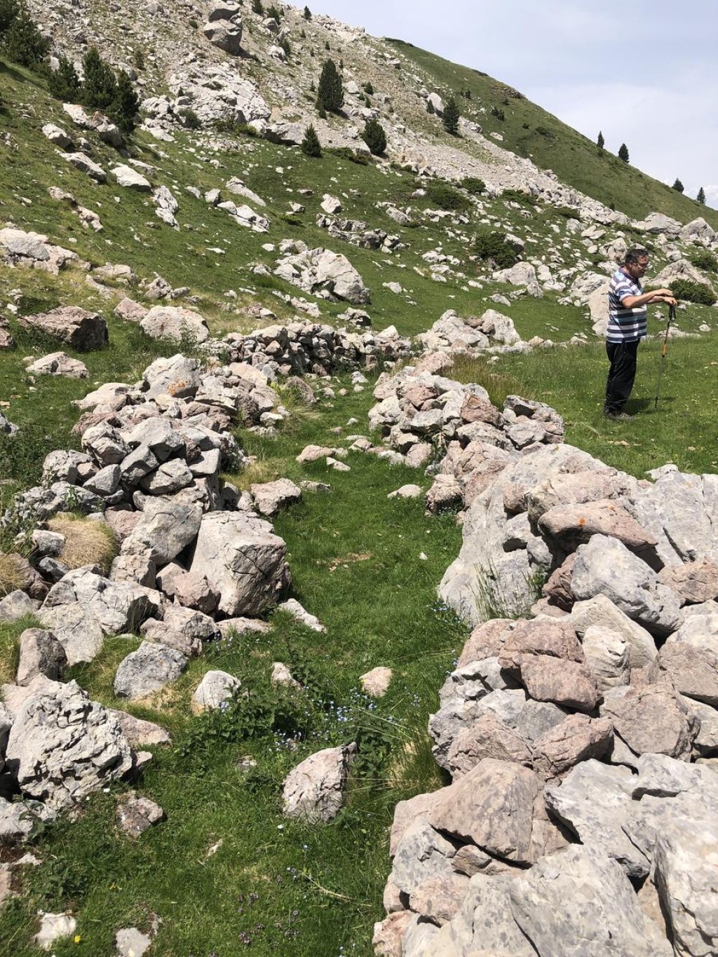 Círculos de piedra en el Collado de Sahún